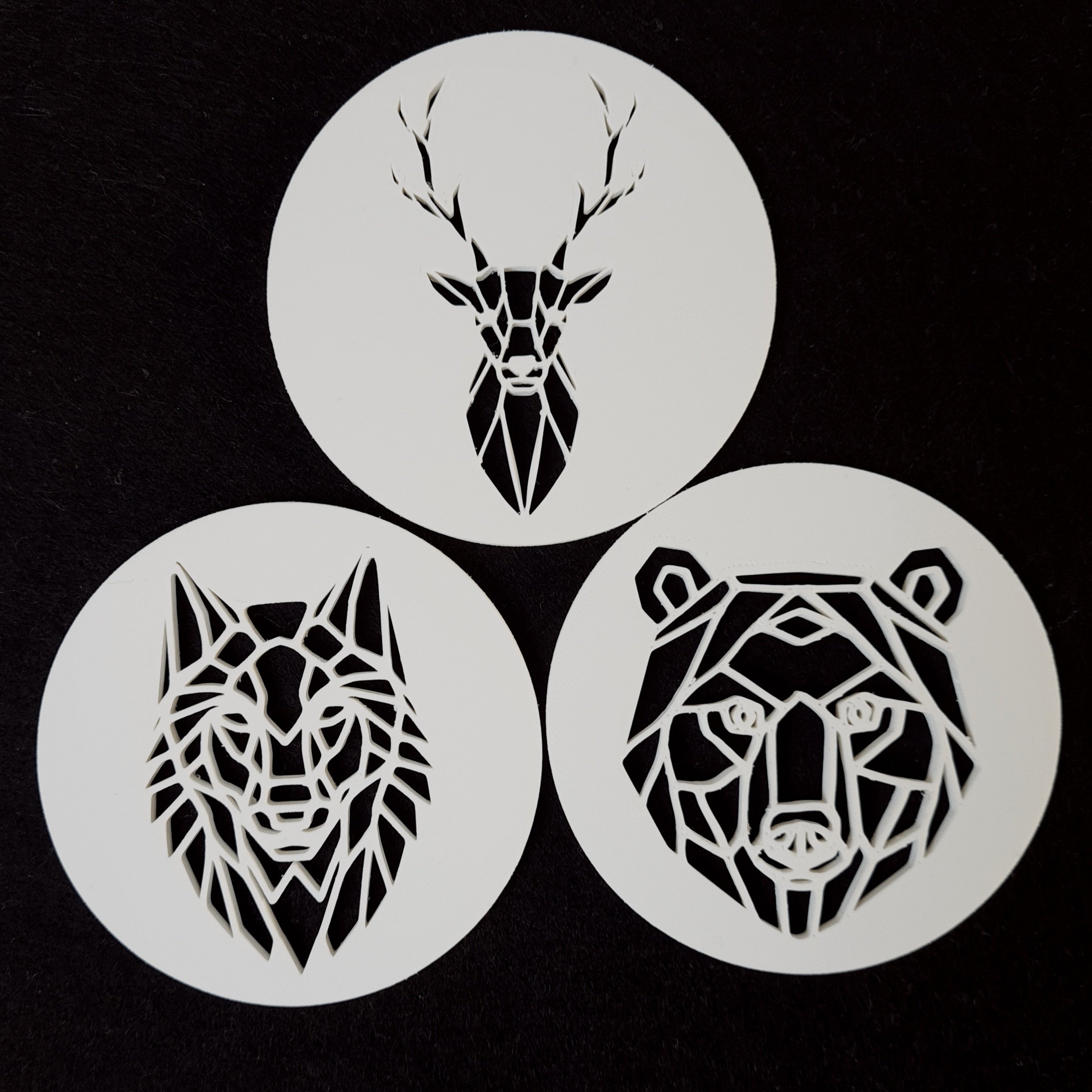 Onderzetters Geometrische Dieren Onderzetters Geometrische Dieren